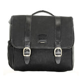 Longride, ''Classic'''' Waxed Cotton Saddlebag. Black Touring Luggage Longride