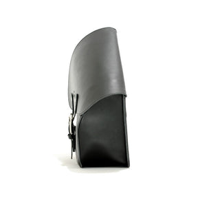 Longride, Swingarm Bag. Smooth, Black Leather. 11.6 Liter Touring Luggage Longride