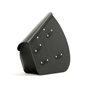 Longride, Swingarm Bag. Smooth, Black Leather. 11.6 Liter Touring Luggage Longride