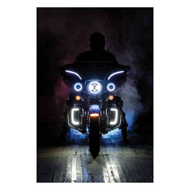 Kuryakyn, Tracer LED lighting for fairing lower grill chrome SADDLEBAGS TRIMS Kuryakyn