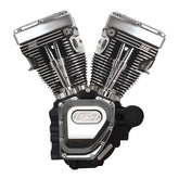 S&S, 4-1/8" bore 124" long block TC engine. Black/chrome ENGINES S&S