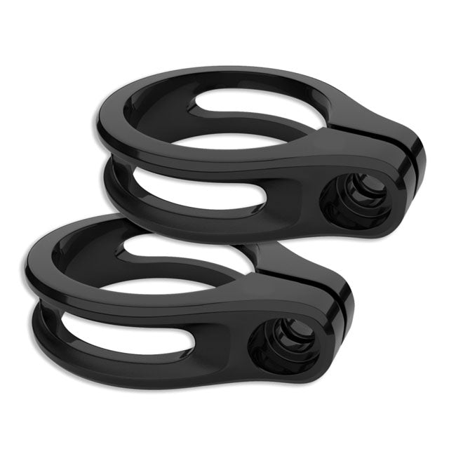 RSD, Tracker turn signal fork mount set. 49mm. Black TURN SIGNALS MOUNTS Roland Sands Design