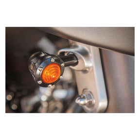 RSD, Tracker turn signal set. Black, amber lens TURN SIGNALS Roland Sands Design