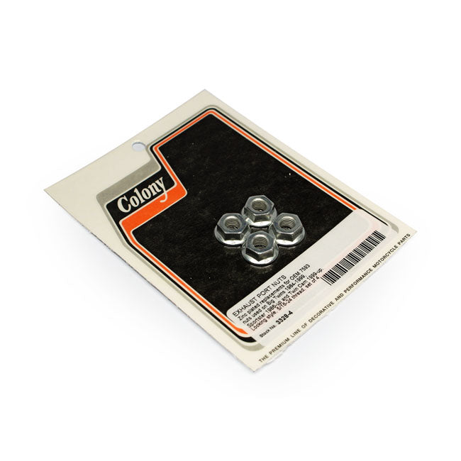 Colony, exhaust port nut set. Zinc Colony