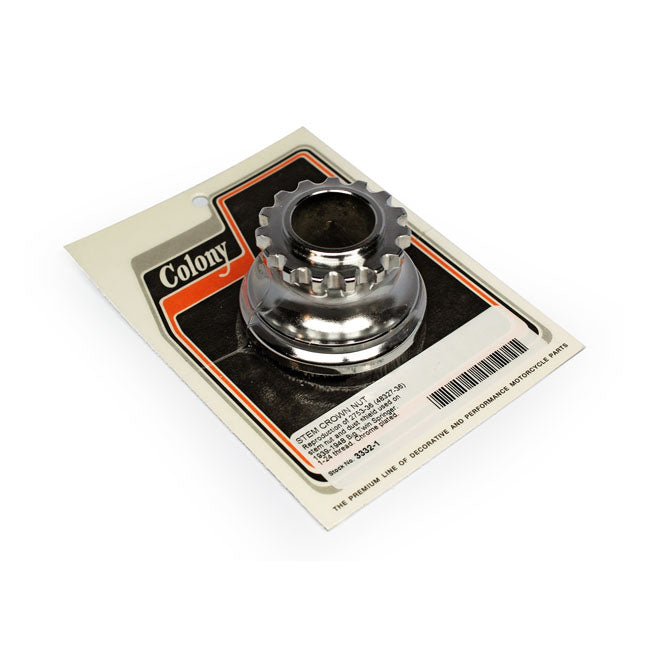 Colony, stem crown nut. Chrome Colony