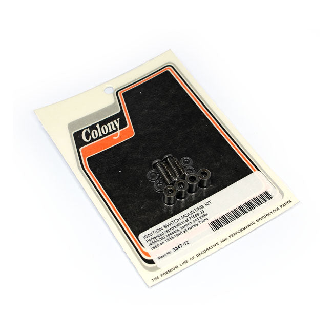 Colony, ignition switch mount kit. Black Colony