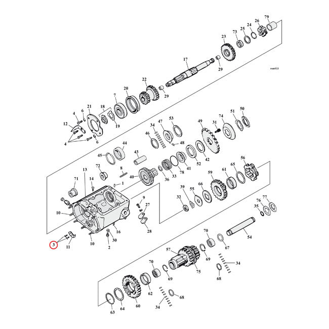 Screw, Countersunk Head. Bumper Plate Kickstarter Transmission Parts Mcs