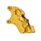 6-Piston Differential Bore Brake Calipers Left, 11.8" Gold Brake Calipers Arlen Ness