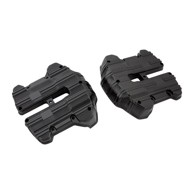 Arlen Ness 10-Gauge® M8 Rocker Box Covers, All Black - Milwaukee 8 Rocker Covers Arlen Ness