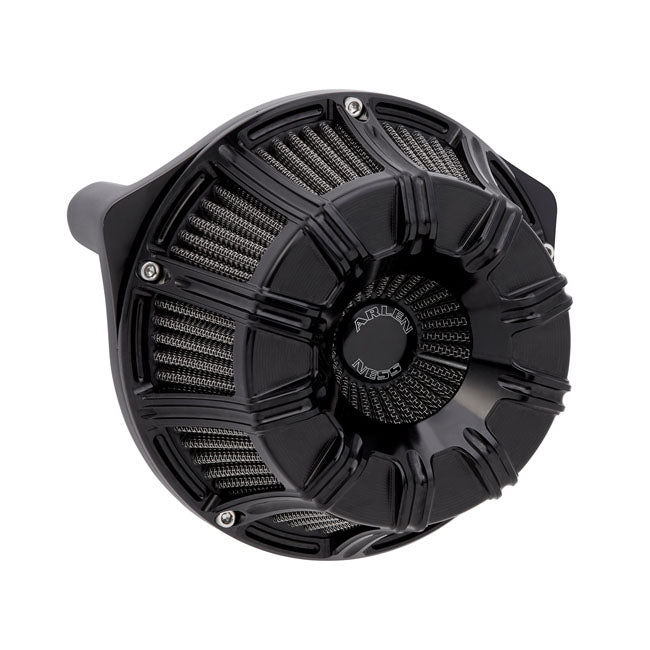 Arlen Ness 10-Gauge® Inverted Series Air Cleaner, All Black - 17-23 Milwaukee 8 Air Cleaner Arlen Ness