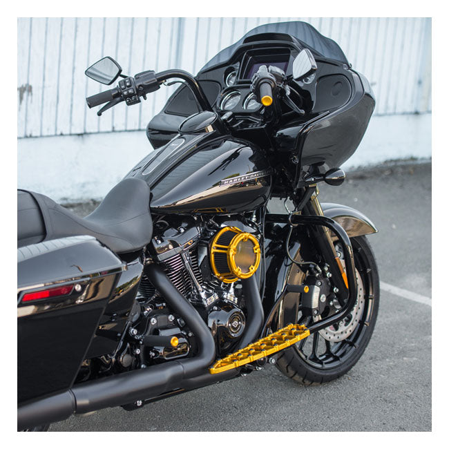 Knurled Grips Dual-Cable, Gold Grips Arlen Ness