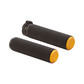 Knurled Grips Dual-Cable, Gold Grips Arlen Ness