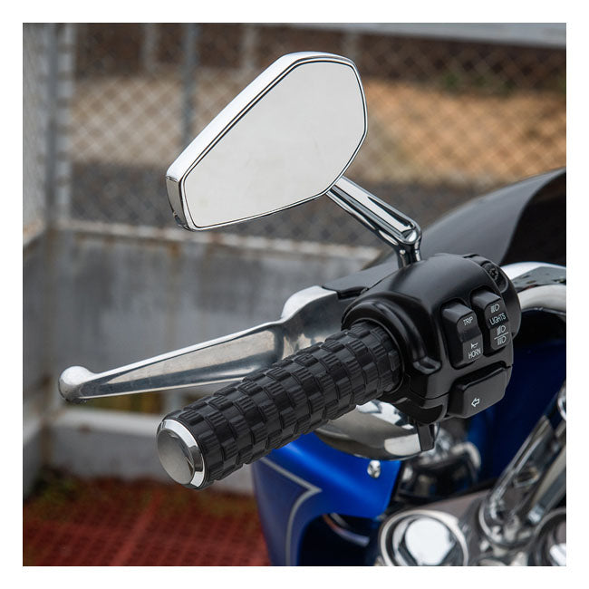 Airtrax Grips Dual-Cable, Chrome Grips Arlen Ness