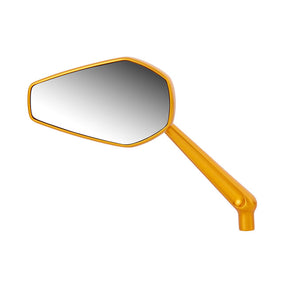 Left Mini Stocker Forged Mirror, Gold Mirrors Arlen Ness