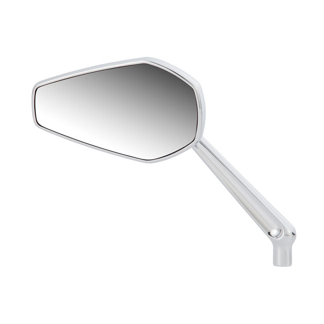 Left Mini Stocker Forged Mirror, Chrome Mirrors Arlen Ness