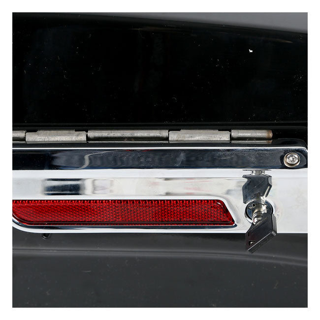 5" Down Extended Saddlebag Set. Black Saddlebags Mcs