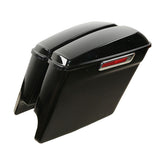 5" Down Extended Saddlebag Set. Black Saddlebags Mcs