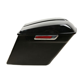 5" Down Extended Saddlebag Set. Black Saddlebags Mcs