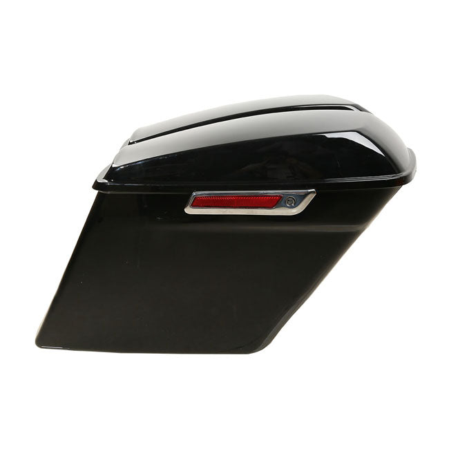 5" Down Extended Saddlebag Set. Black Saddlebags Mcs