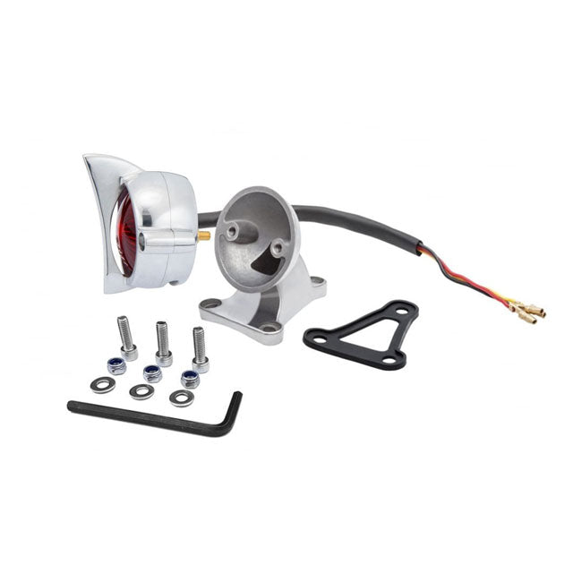 Motone, Cuda Taillight & Fender Mount Kit. Polished. Ece Taillights Motone