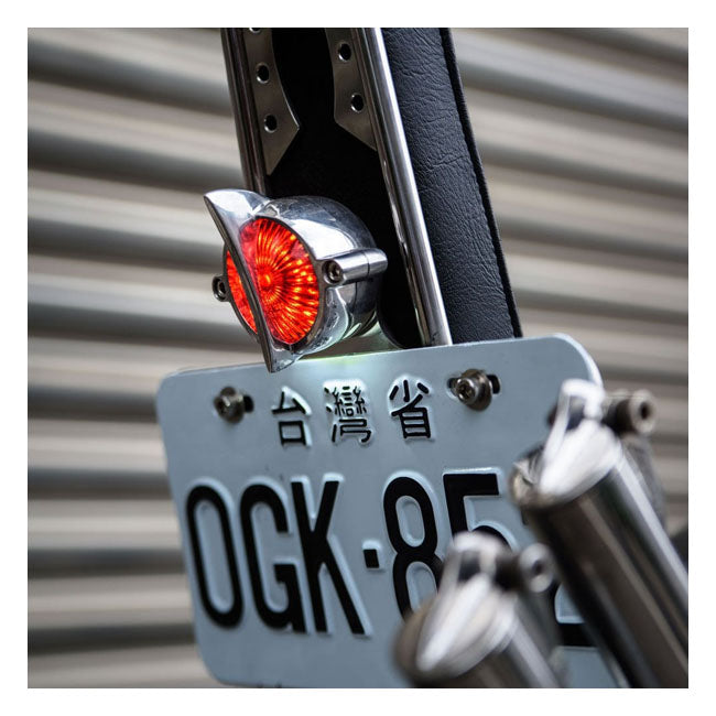 Motone, Cuda Taillight. Polished, No Bracket. Ece Taillights Kits Motone
