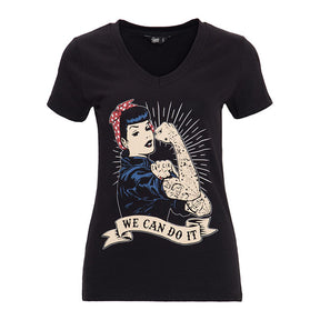 Queen Kerosin We Can Do It T Shirt Black T-Shirt King Kerosin