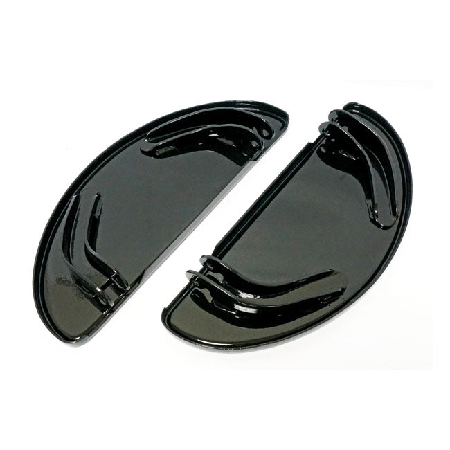 Oval Early Style Floorboards. Solid. Black Floorboards Mcs