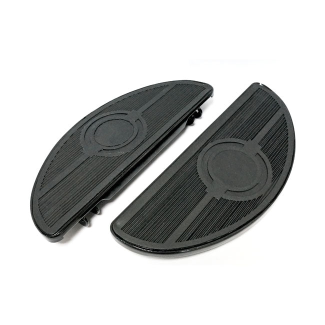 Oval Early Style Floorboards. Solid. Black Floorboards Mcs