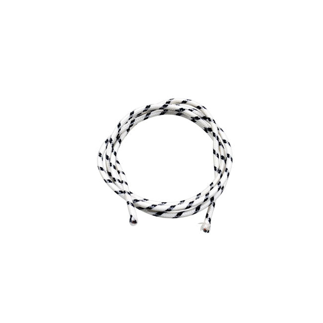 Classic Cloth Covered Wiring, 25ft. Roll. White/Black Wiring Mcs