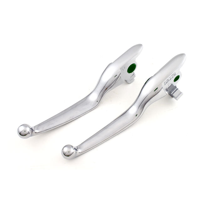 Handlebar Lever Kit, Wide Blade, Chrome Handlebar Lever Sets Mcs