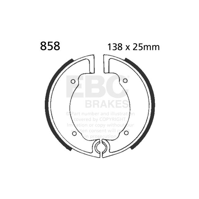 Drag Specialties 58 Univ Ss Clear Coat Dot Brake Shoes And Linings Drag Specialties