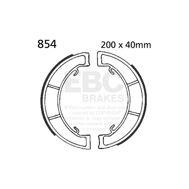Drag Specialties 54 Univ Ss Clear Coat Dot Brake Shoes And Linings Drag Specialties