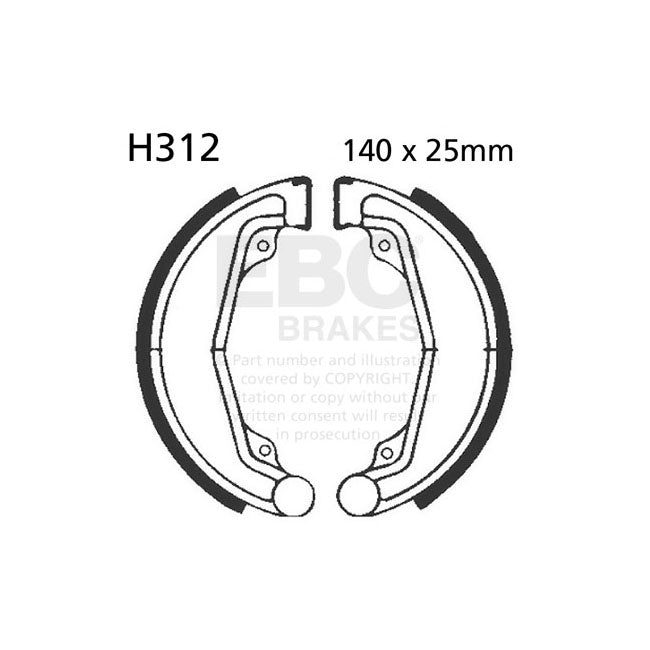 EBC plain brake shoes BRAKE SHOES AND LININGS Ebc