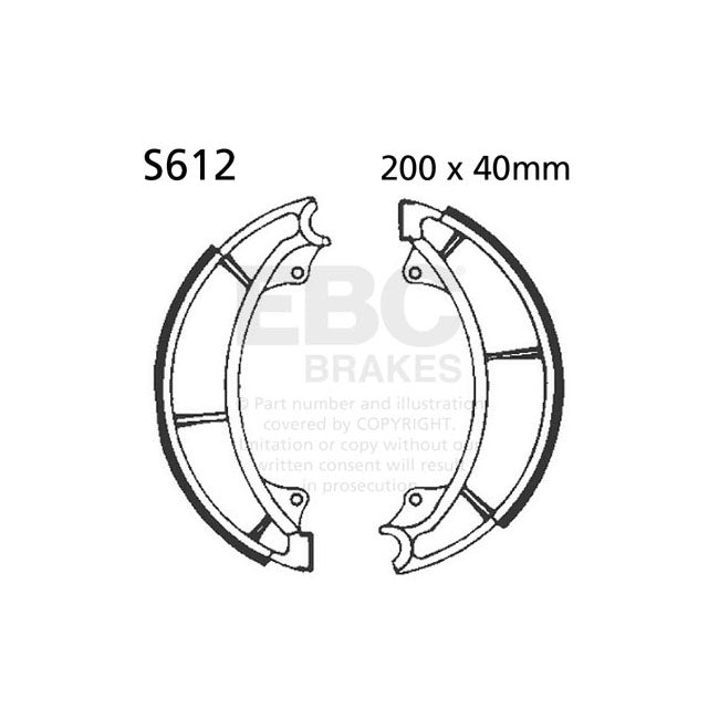 EBC plain brake shoes BRAKE SHOES AND LININGS Ebc