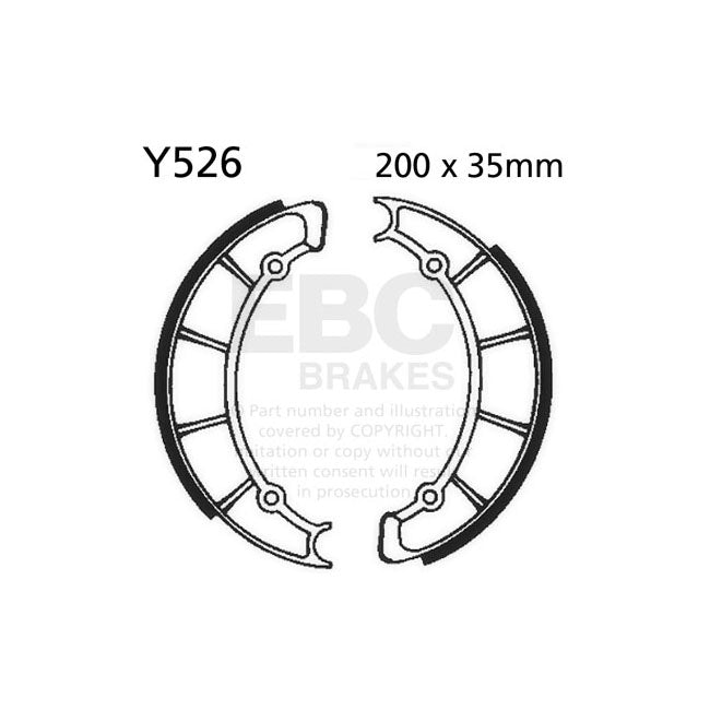 EBC plain brake shoes BRAKE SHOES AND LININGS Ebc