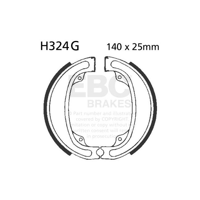 EBC grooved brake shoes BRAKE SHOES AND LININGS Ebc