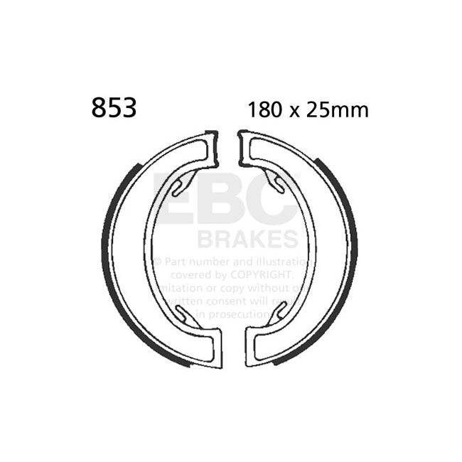 EBC plain brake shoes BRAKE SHOES AND LININGS Ebc