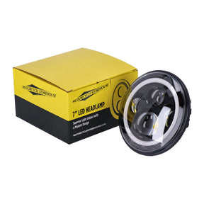 Bright, 7" Led Headlamp. Black Headlamps Mcs