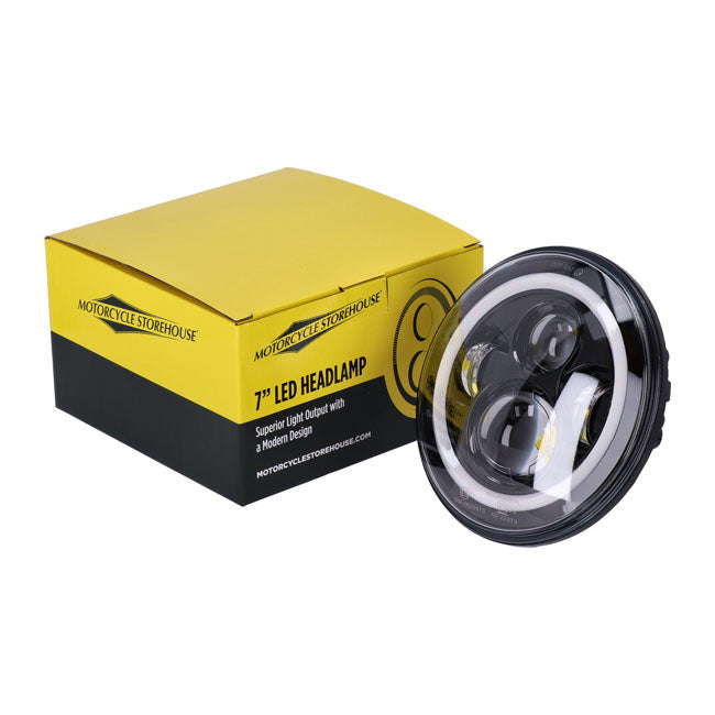 Bright, 7" Led Headlamp. Black Headlamps Mcs
