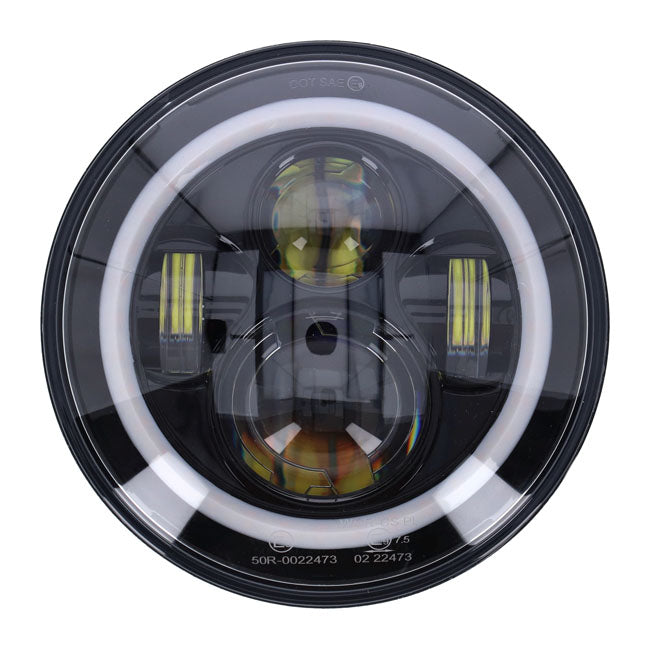 Bright, 7" Led Headlamp. Black Headlamps Mcs