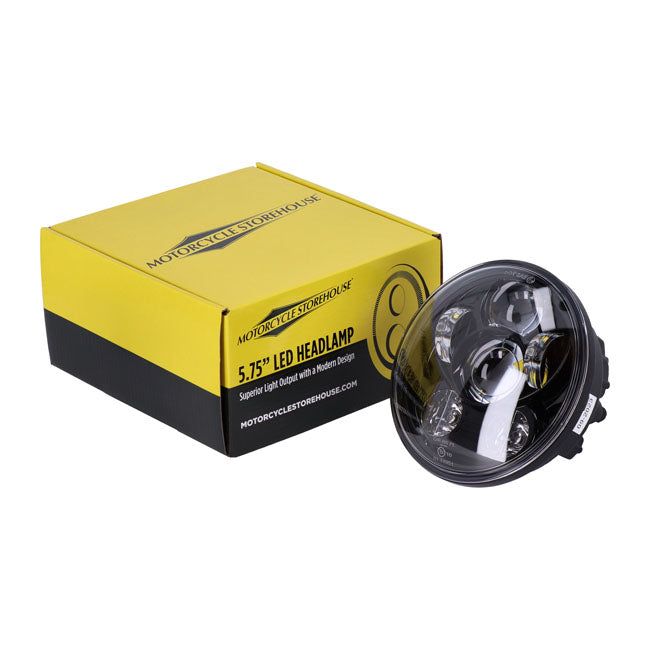 Bright, 5 3/4" Led Headlamp Unit. Black Headlamps Mcs