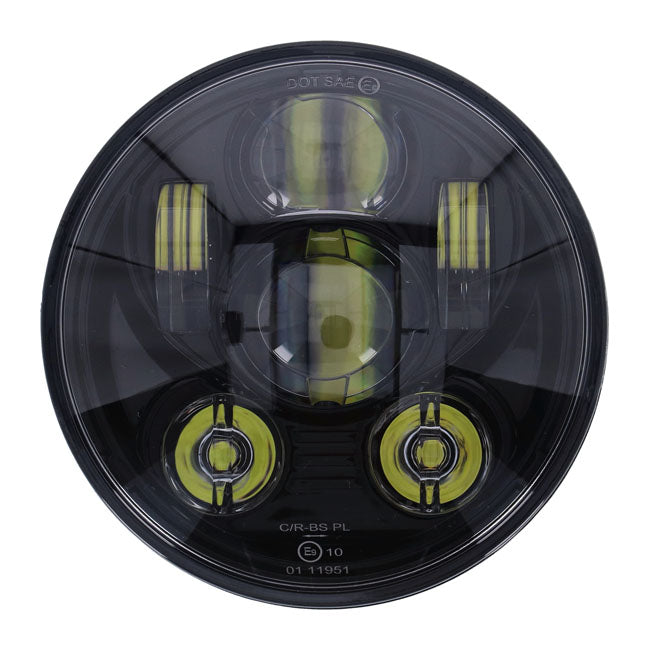 Bright, 5 3/4" Led Headlamp Unit. Black Headlamps Mcs