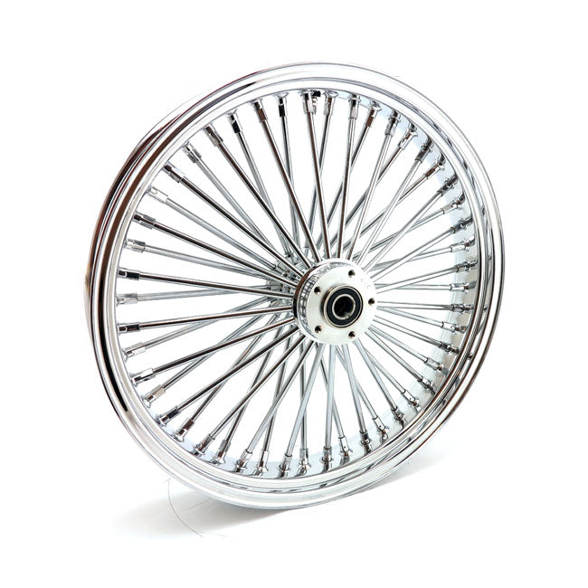 Mcs Radial 48 Fat Spoke Front Wheel 3.50 X 21 Sf Chrome Front Wheels 21 Inch Mcs