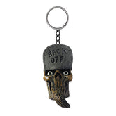 Lethal Threat, Key Chain Back Off Skull Head Keychains Lethal Threat