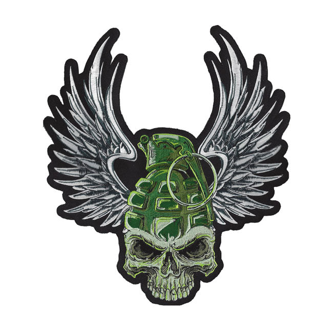 Grenade Skull Patch Patches Lethal Threat