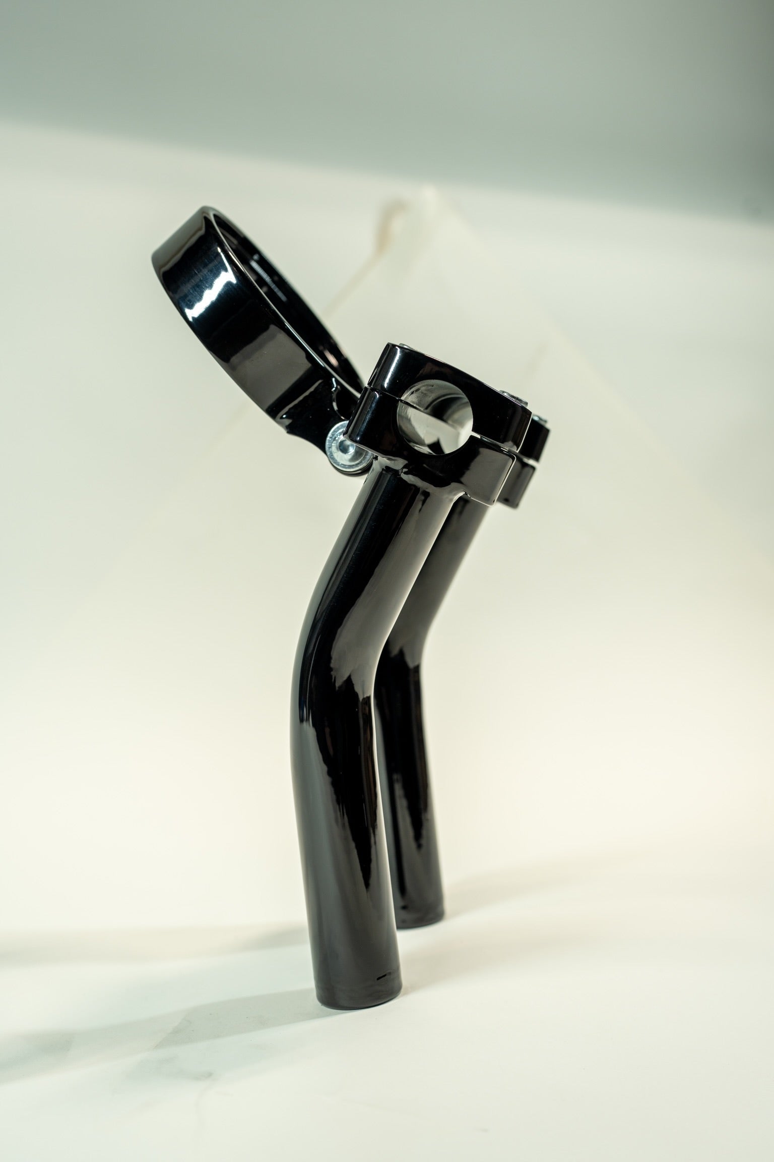 Bung King Handlebar Riser with Adjustable Gauge Mount, Wrinkle Black - 2022-2025 Low Rider S (FXLRS), 2025 Low Rider ST (FXLRST) Riser Bung King