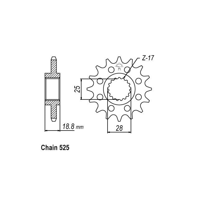 JT Front Sprocket 704.15 SPROCKETS TRANSMISSION Jt Sprockets