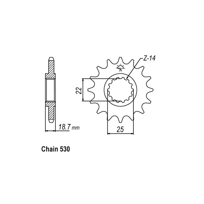 JT Front Sprocket 743.15 SPROCKETS TRANSMISSION Jt Sprockets