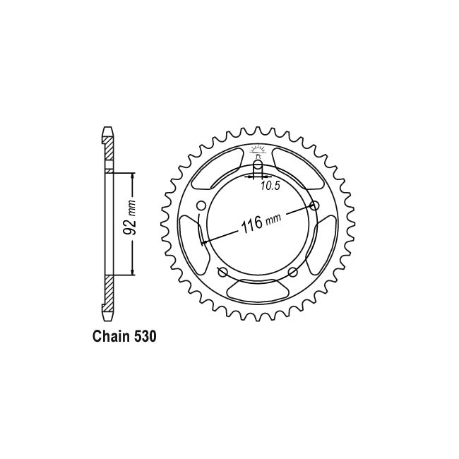 JT rear sprocket 1493.42 SPROCKETS TRANSMISSION Jt Sprockets