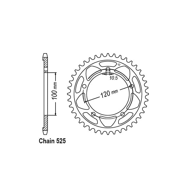 JT rear sprocket 713.42 SPROCKETS TRANSMISSION Jt Sprockets